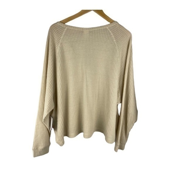 Abound Nordstrom V Neck Thermal Top Tan Boulder 2X New - Picture 3 of 9